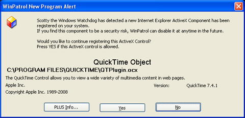 New WinPatrol ActiveX interface