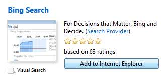 Click to add Bing to Internet Exploer