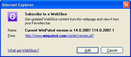 Add Web Slice