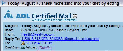 AOL Certified Email