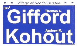 Gifford and Kohout for Village Trustee