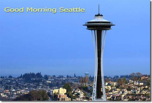 My view from the Hyatt in downtown Seattle