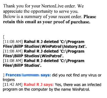 Norton says that WinPatrol is a virus