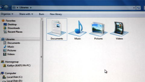 New Library based access in Windows 7