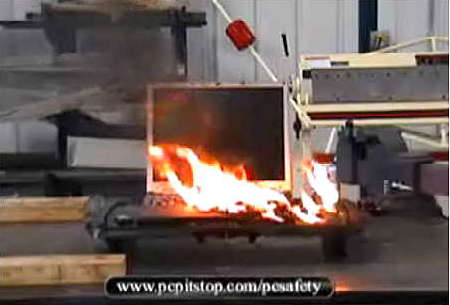 Click to view PC Pitstop laptop fire video