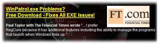 RegCure Website that claims to Fix WinPatrol
