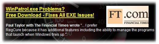 RegCure Website that claims to Fix WinPatrol