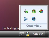 Windows 7 System Tray