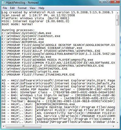 WinPatorl Hijack Log