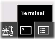 Click on Terminal to access the Linux command line